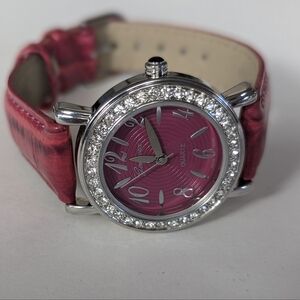 Genevex Women's Crystal Pink Watch